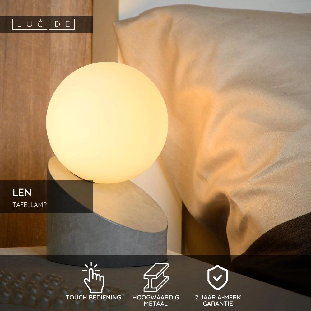 Lampe de table de conception Len gris Lucide 5411212450579