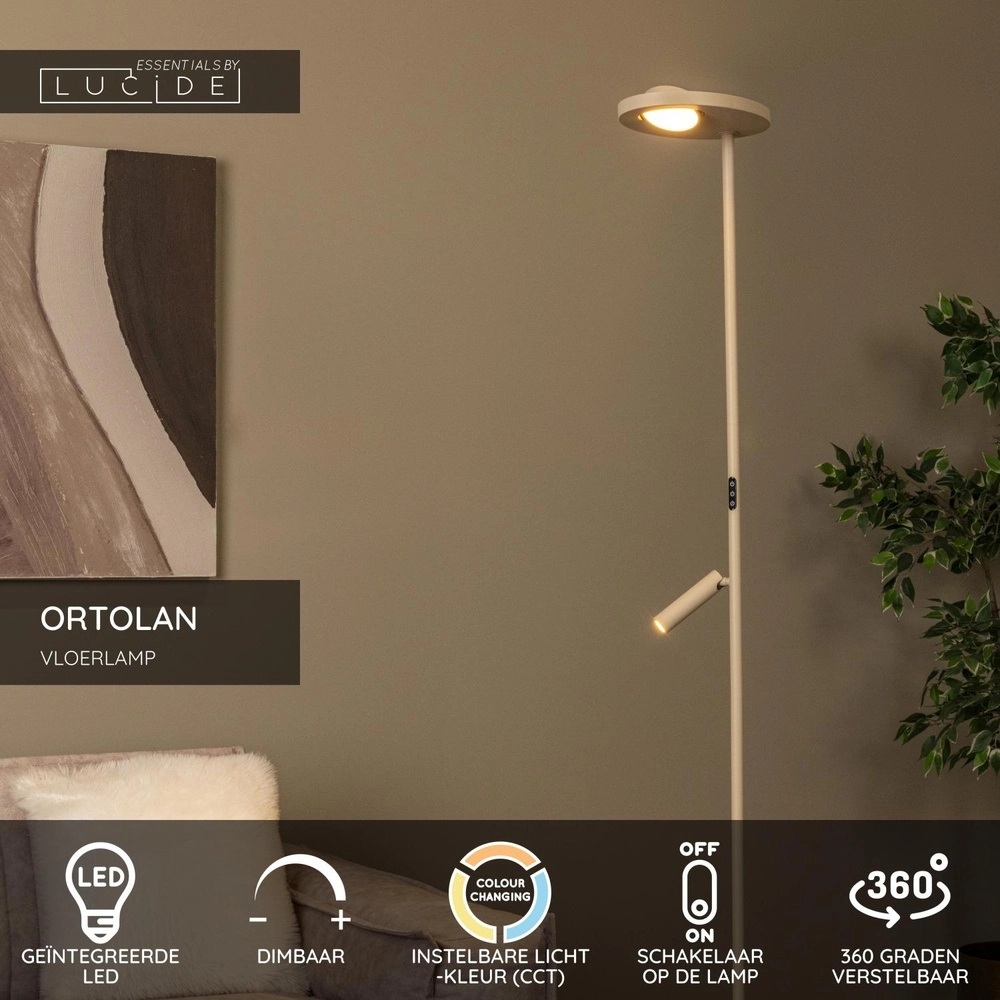 Lampe de lecture Ortolan brun sable Lucide 5411212032270