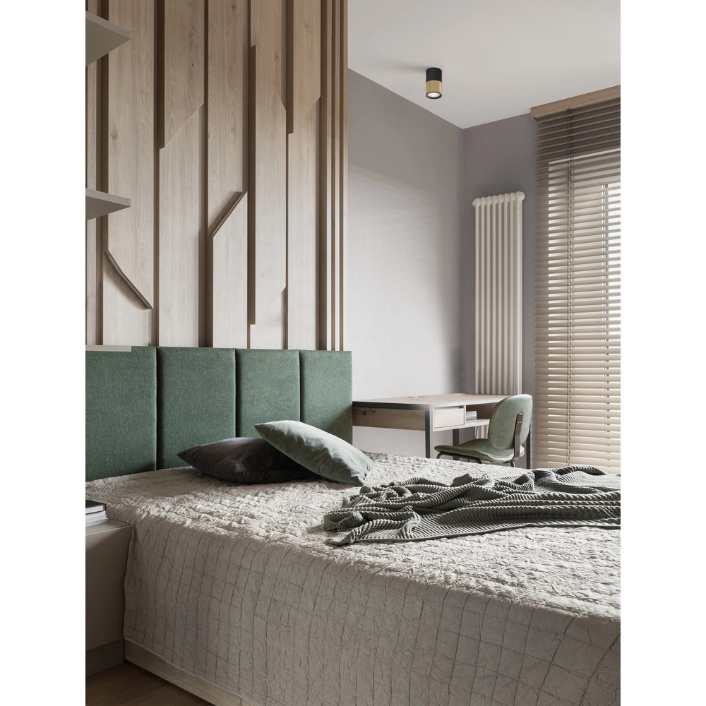 Spot de plafond Picto 10cm noir avec or Lyora 5212017430359