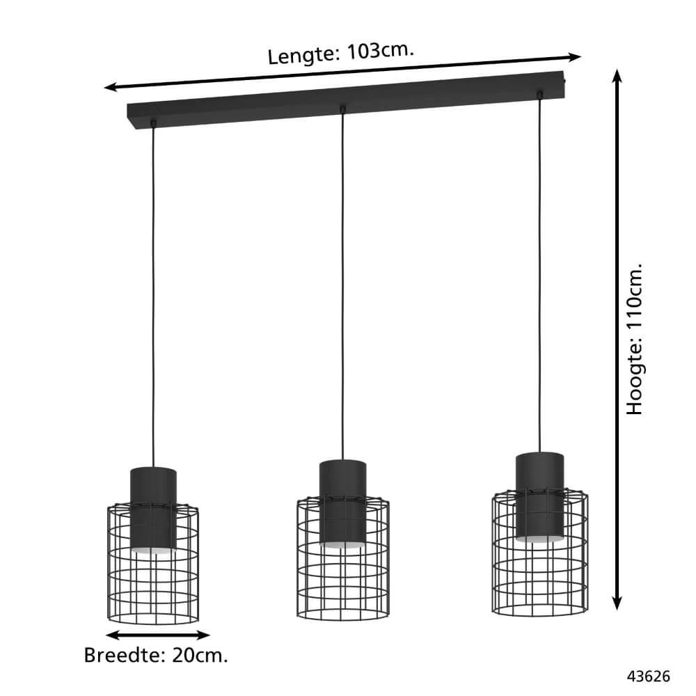 Lampe à fil Milligan 3 lumières Eglo 9002759436261