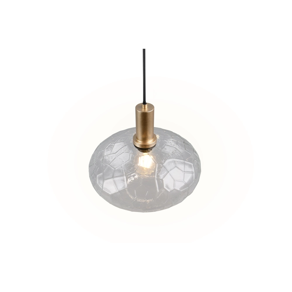 Lampe suspendue Emelie Or avec verre fumé Trio 4017807702538