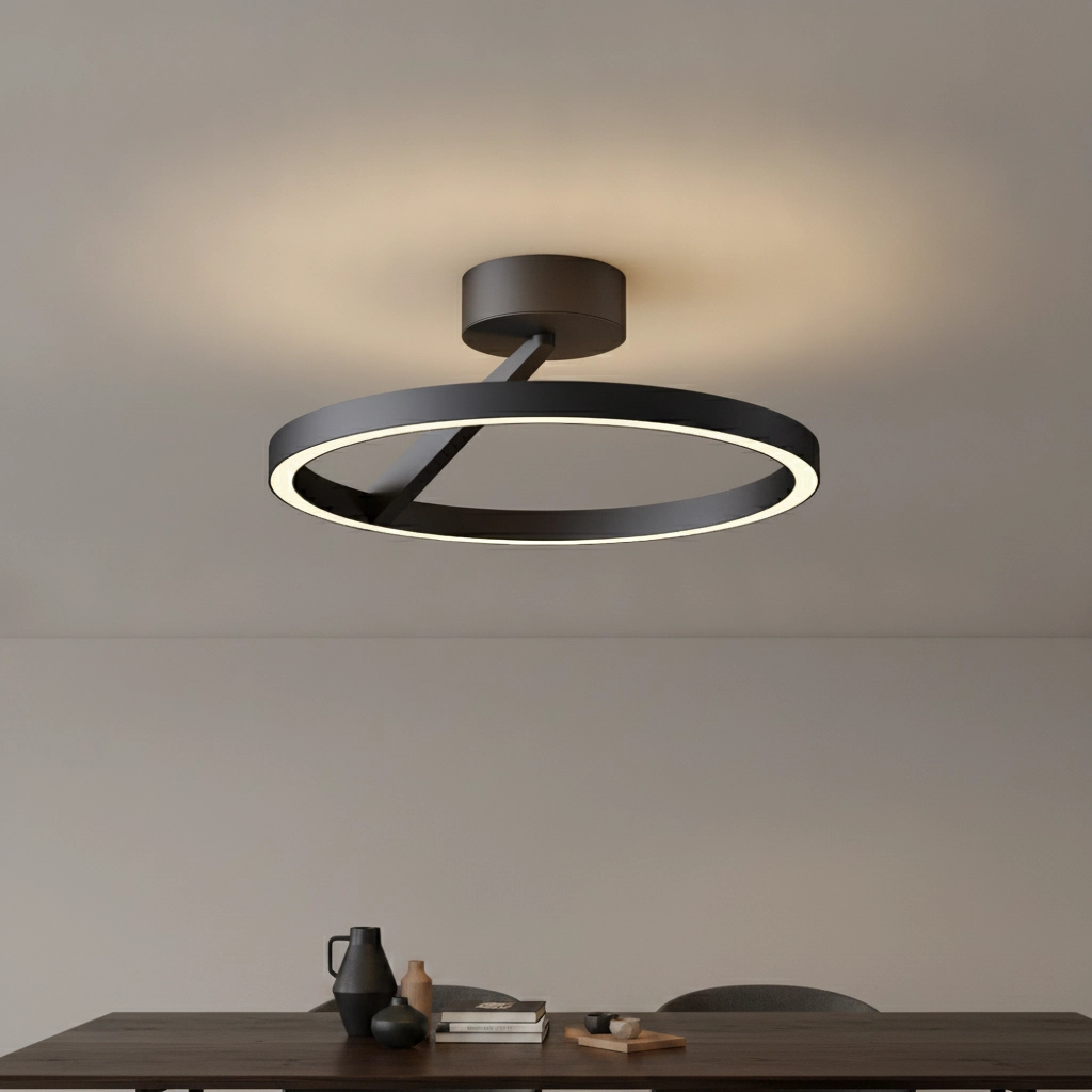 Plafonnier design Oregon noir