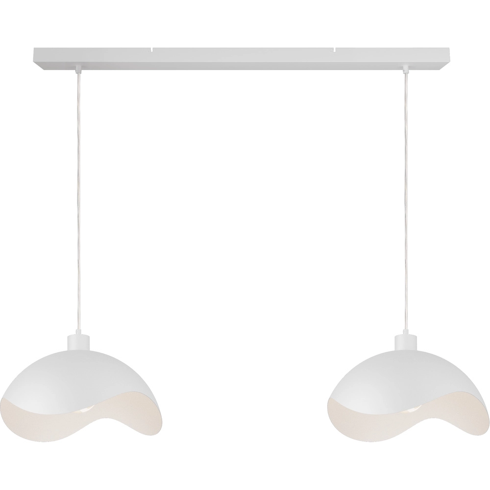 Lampe suspendue de bureau Volta 2x Ø40cm - blanc