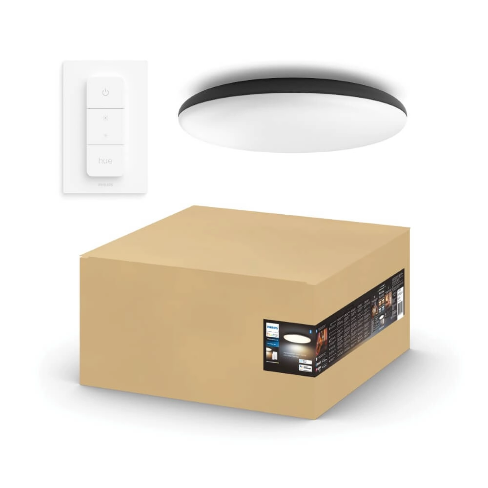 Plafonnier Hue Cher - White Ambiance Ø 47,5 cm noir Philips 8719514341173