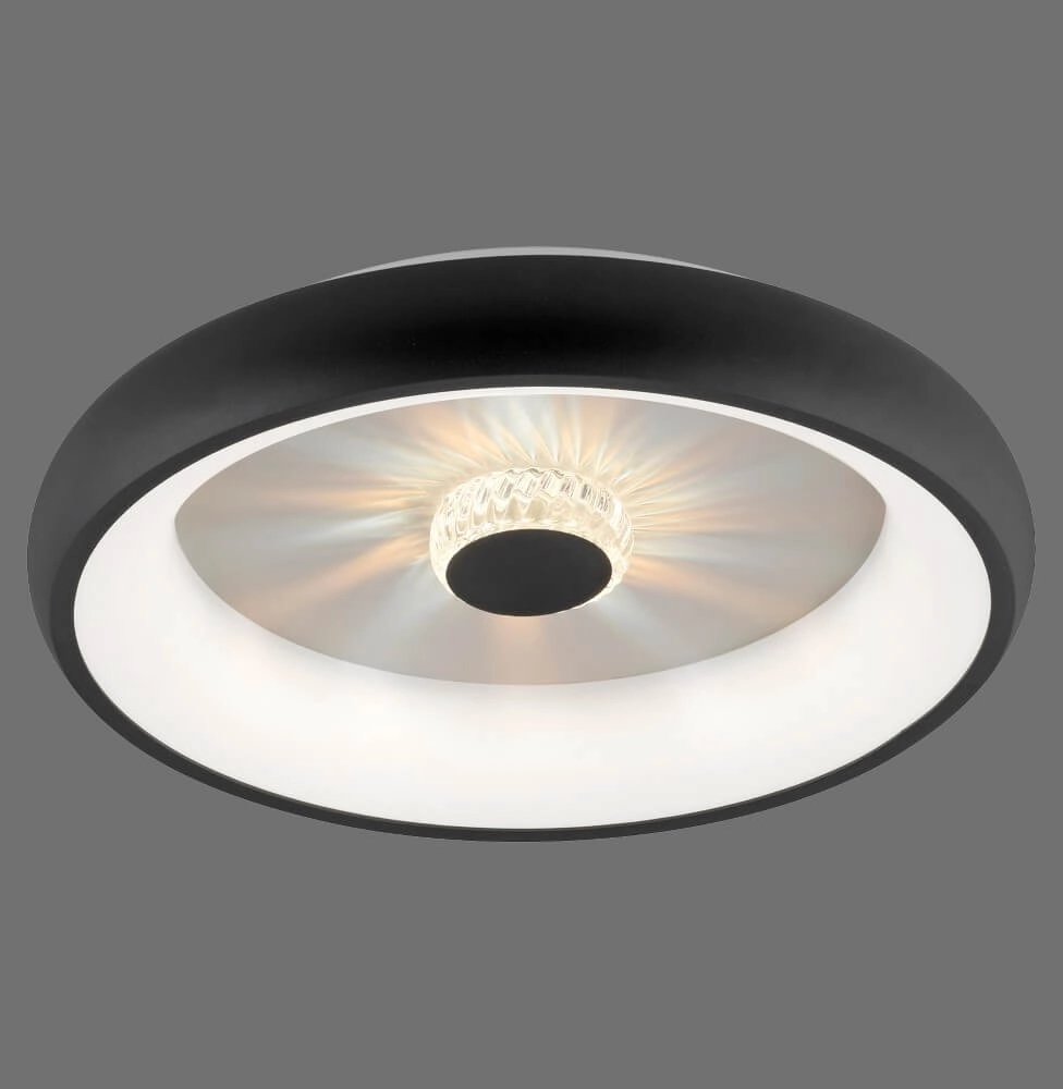 Plafonnier rond Vertigo noir Ø 46,5cm Just Light 4043689994723