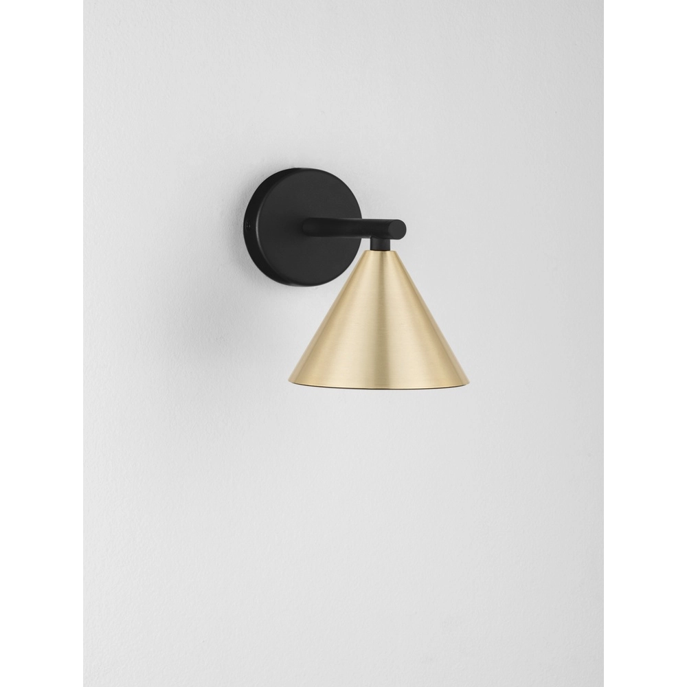 Applique murale Conico Single noir avec or Lyora 5212017475374