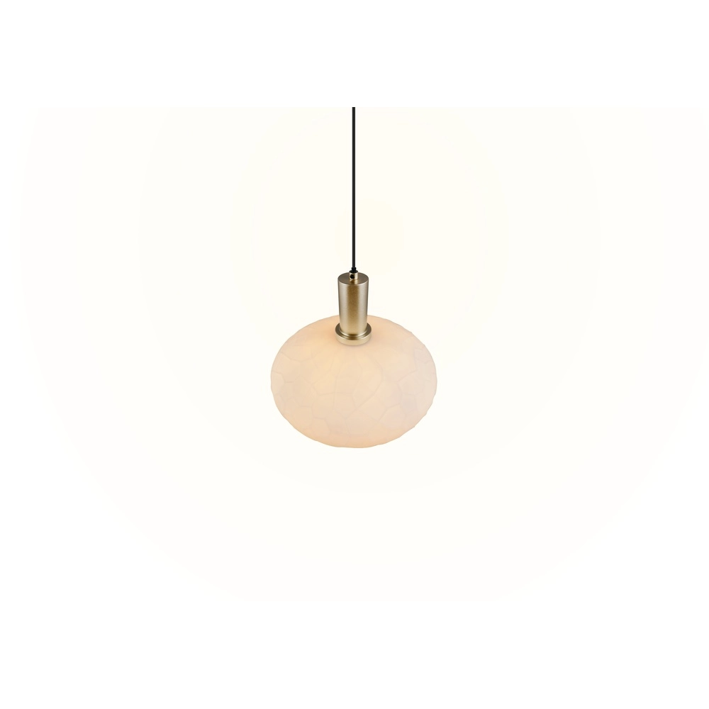 Lampe suspendue Emelie Or avec verre blanc Trio 4017807724264