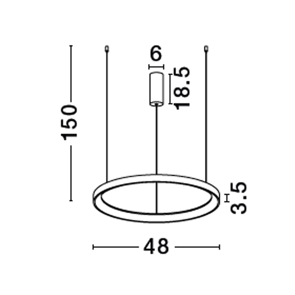 Suspension design Pertino noir Ø 48cm 2700K Lyora 5212017446039