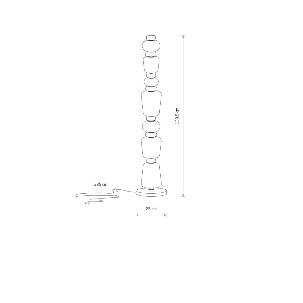 Lampe de pied Ceramic Led Céramique et verre Lyora 5903139117043