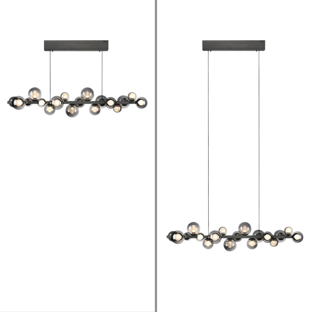 Lampe suspendue unique Pure E-Popup 18 gris clair Paul Neuhaus 4012248384411