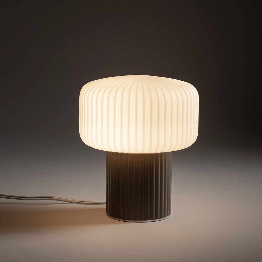 Lampe de table Tika brun Ø 16cm Lyora 5903139119795