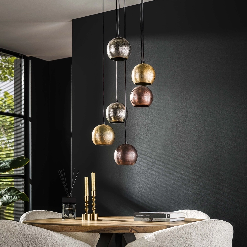 Lampe pendante industrielle Bol 6x E27 Lyora 8716803511279