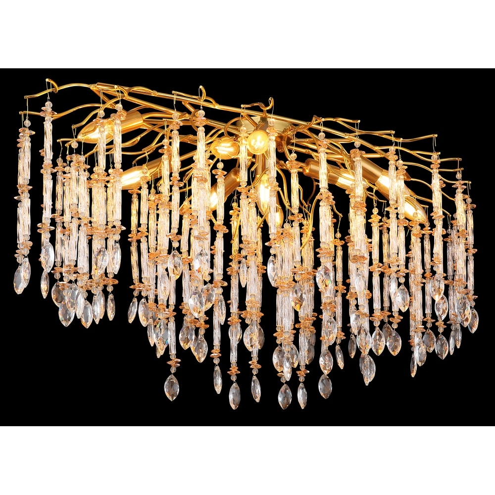 Lampe de plafond Gloria 100 cm d’or Globo 9007371575985
