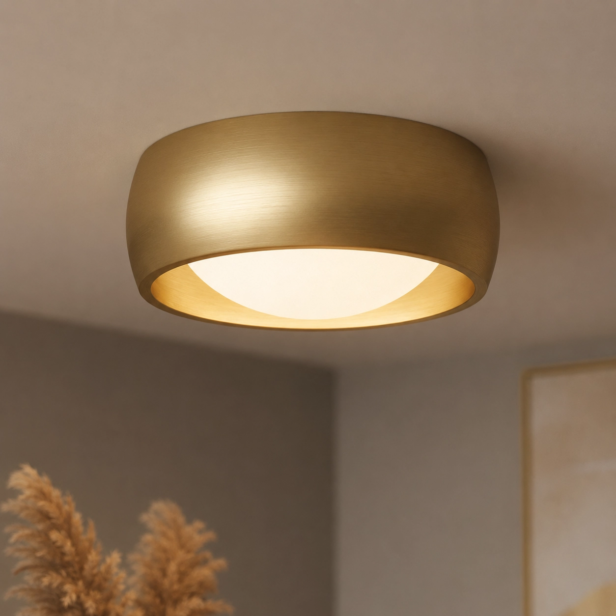 Lampe de plafond élégante Montana Ø15cm - Or brossé
