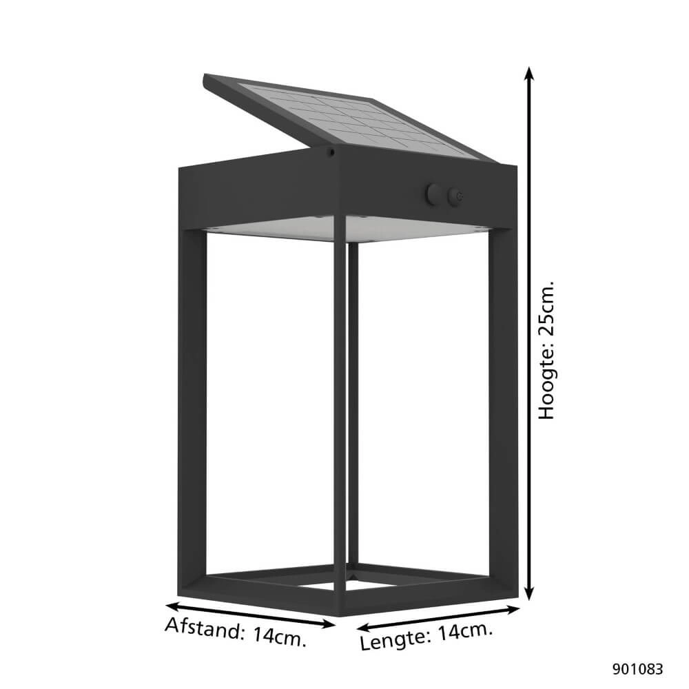 Applique solaire Suzzara noir Eglo 9008606297917