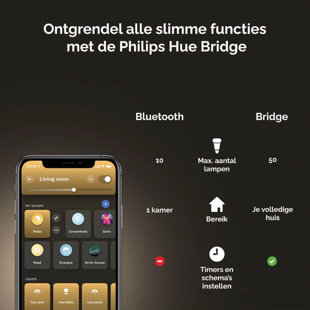 Plafonnier Hue Enrave S - White Ambiance Ø 26,1 cm noir Philips 8718696176429