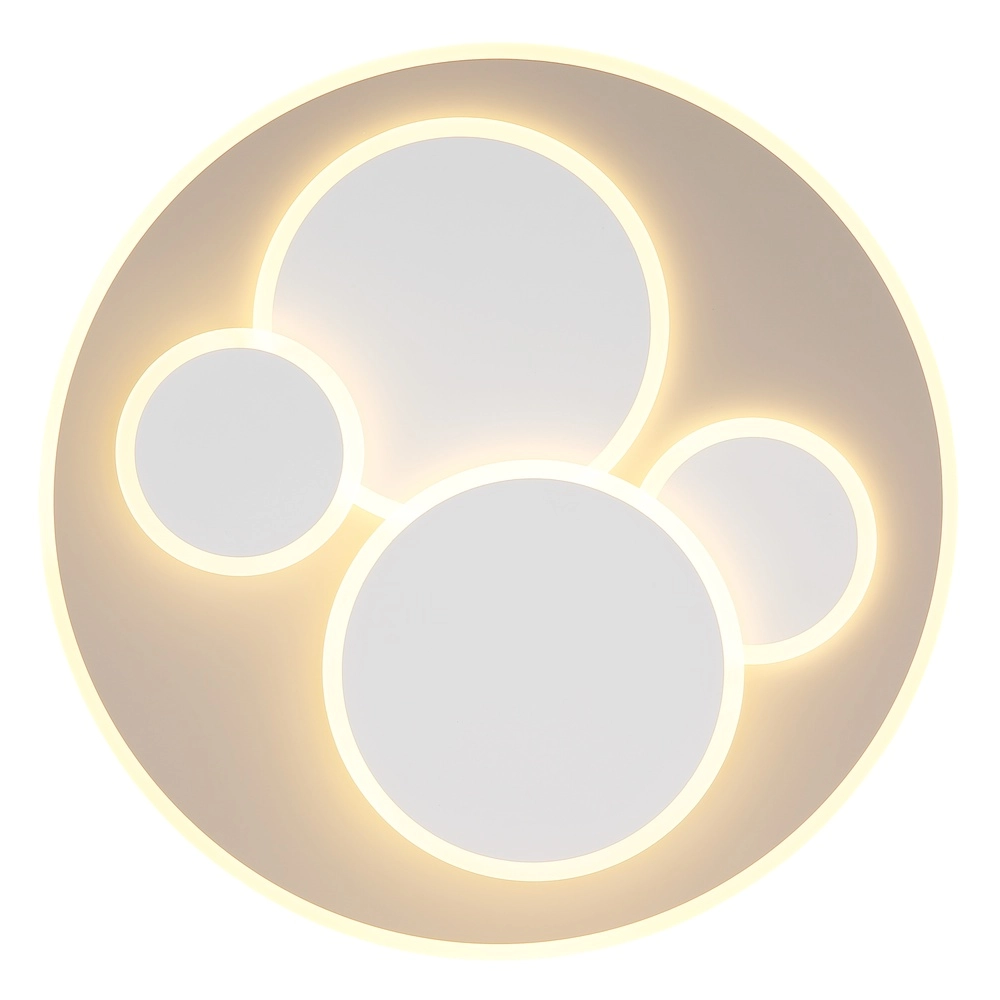 Plafonnier moderne Monty rond sable brun Globo 9007371589005