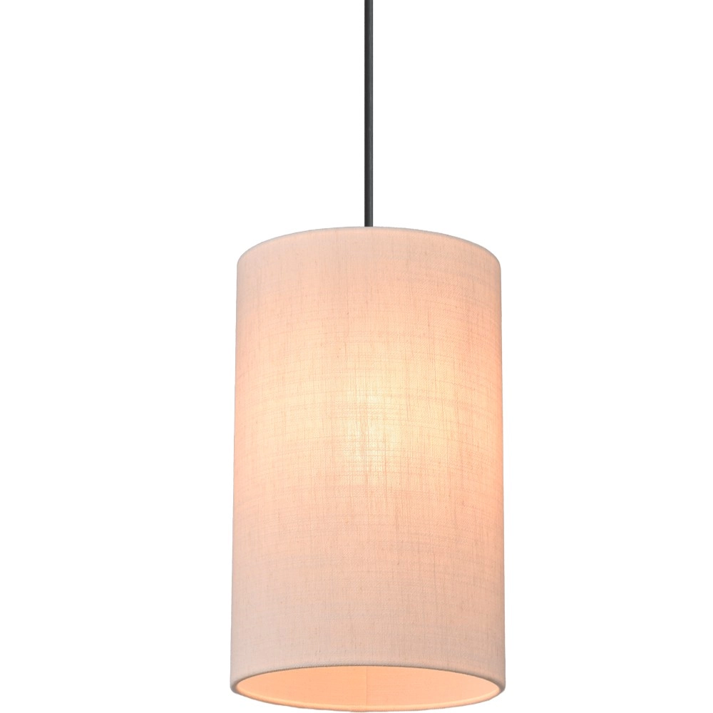 Lampe suspendue Lisbourg Cacao avec un chapeau blanc foncé Masterlight