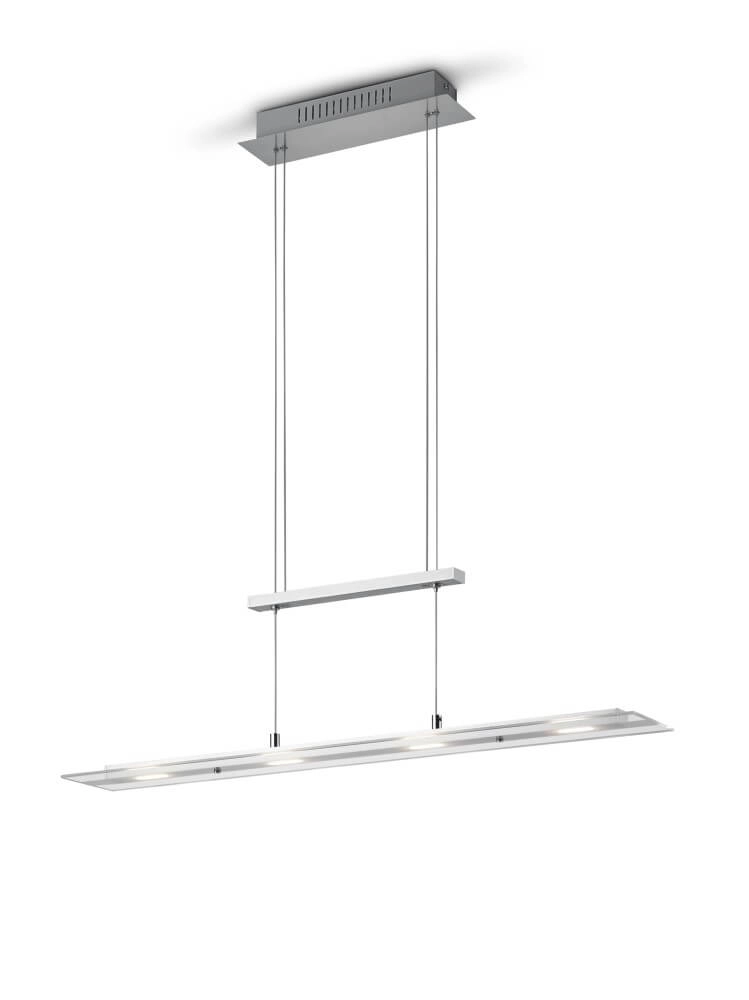 Lampe à suspension en verre Milos nickel