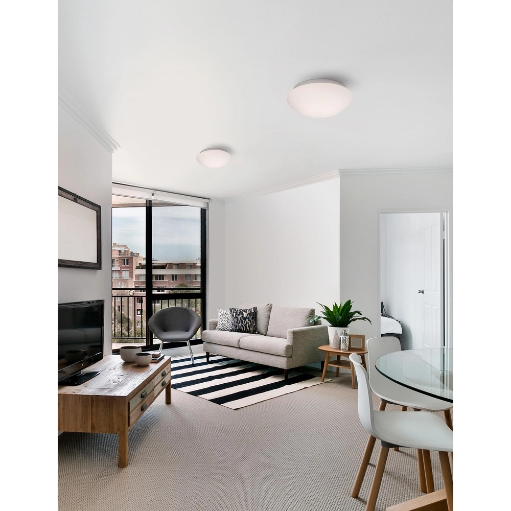 Plafonnier Brest Ø 30cm blanc Lyora 5212017411754