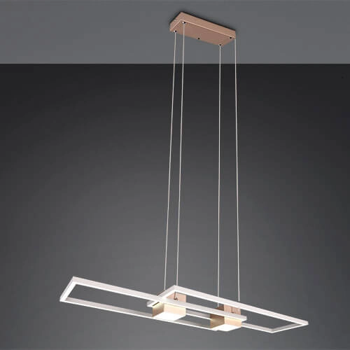 Lampe suspendue LED pour bureau Albany cuivre rouge Trio 4017807610352