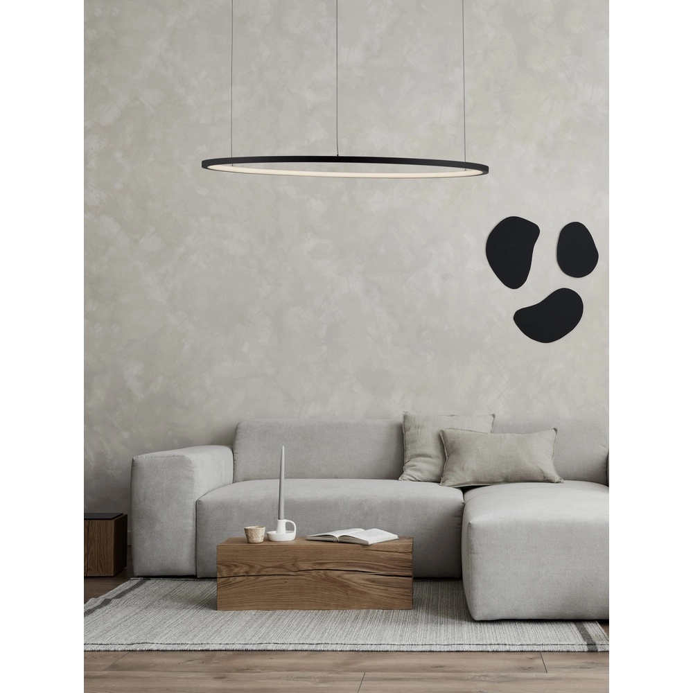 Suspension ronde Tarquin noir Ø 80cm Suspension ronde Tarquin noir Ø 80cm