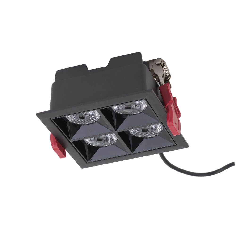 Spot encastrable noir Midi Led 2x2 LED - 3000K Lyora 5903139100618