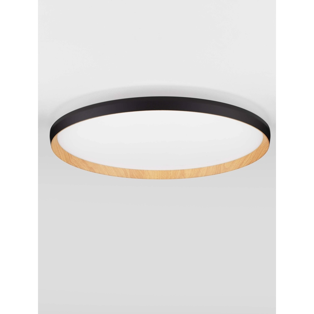 Plafonnier Vomos noir Ø 60cm Lyora 5212017448781