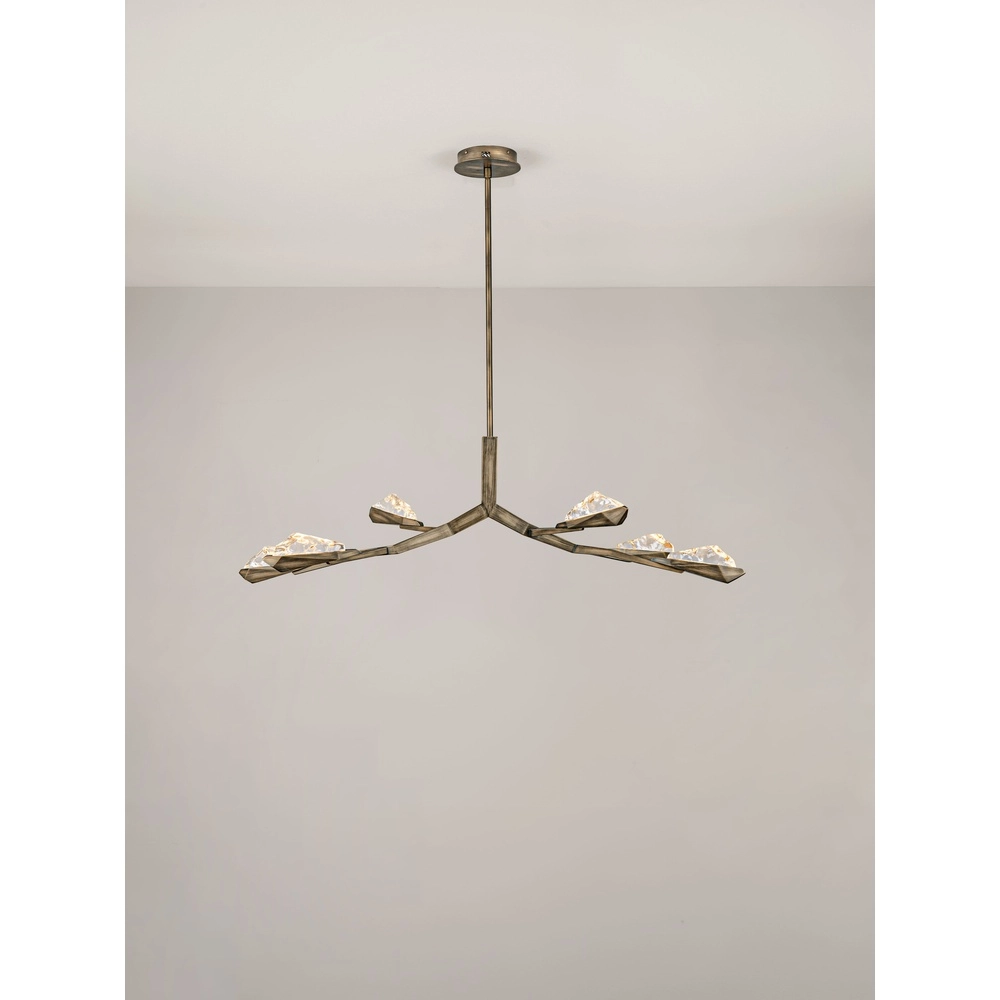 Lampe pendante ancienne Greta Laiton ancien 137,5 cm Lyora 5212063500334