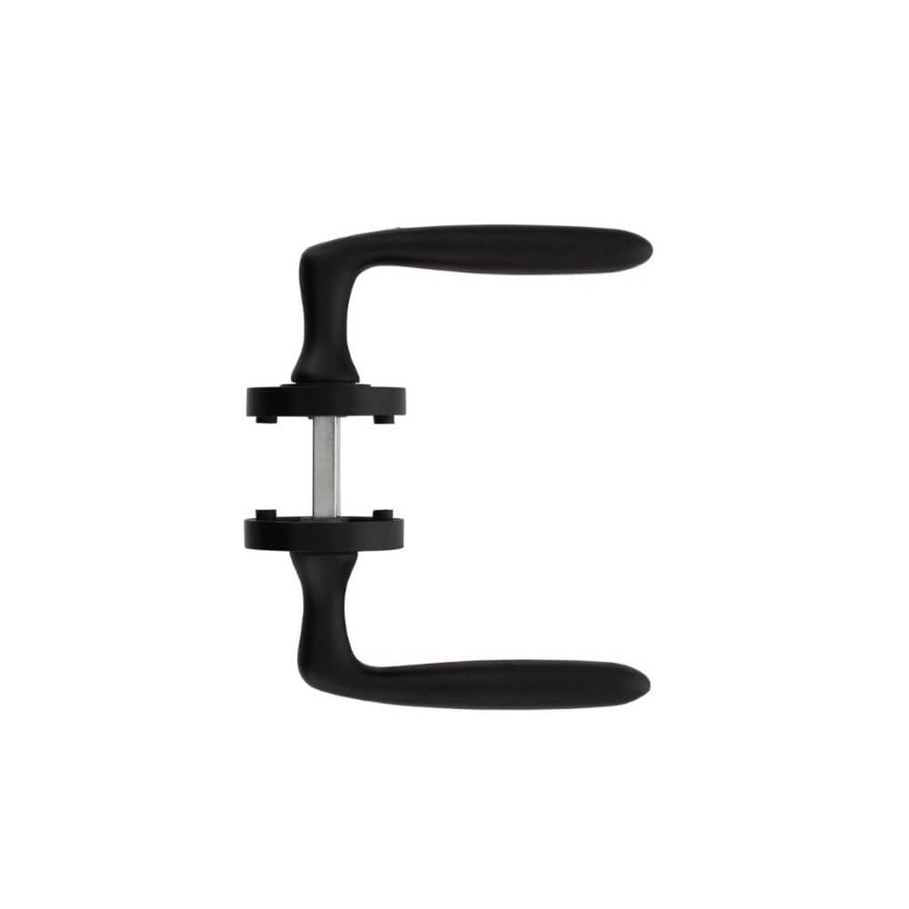 Poignée Bjorn sur rosace noire Intersteel 8714186470657