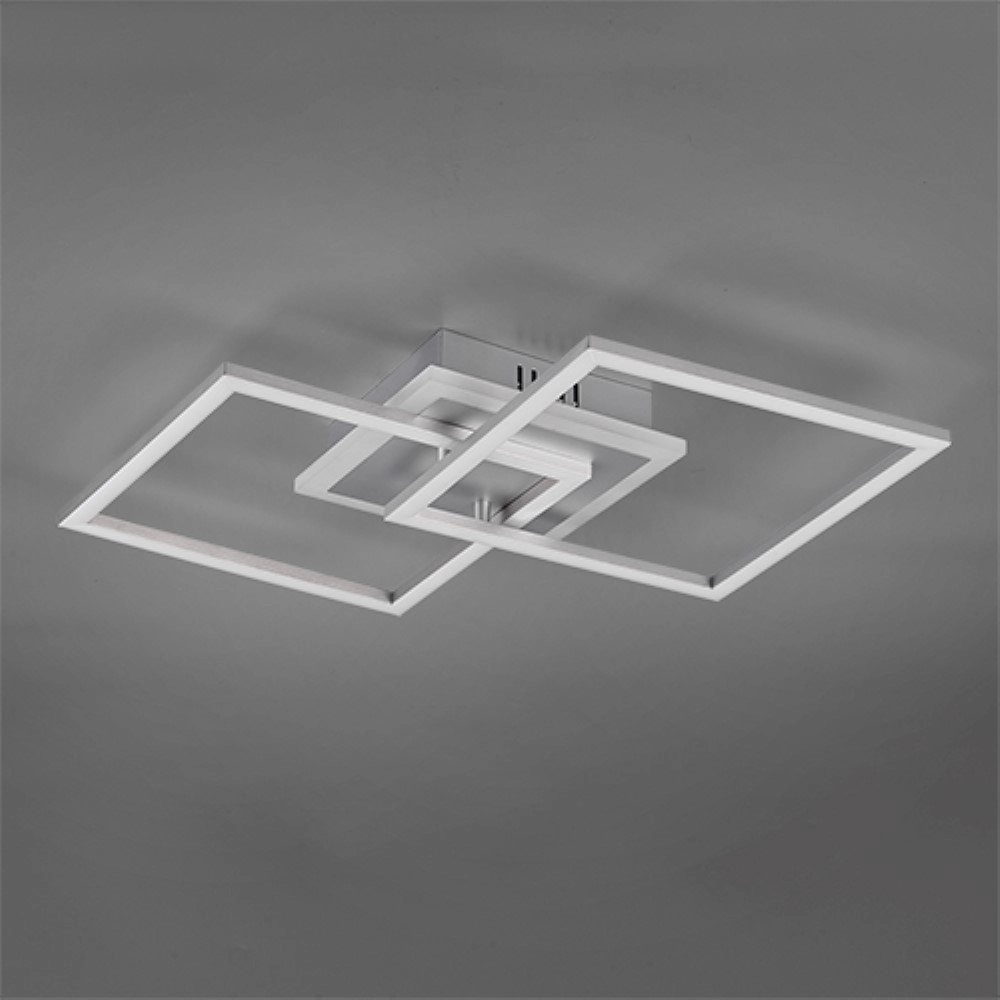 Plafonnier carré Venida 57cm gris Trio 4017807451092
