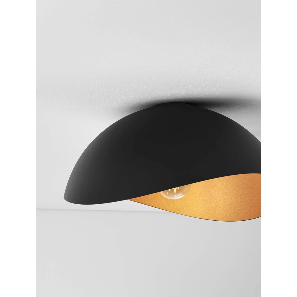 Plafonnier Opsi noir avec or Ø 40cm Lyora 5212017458025