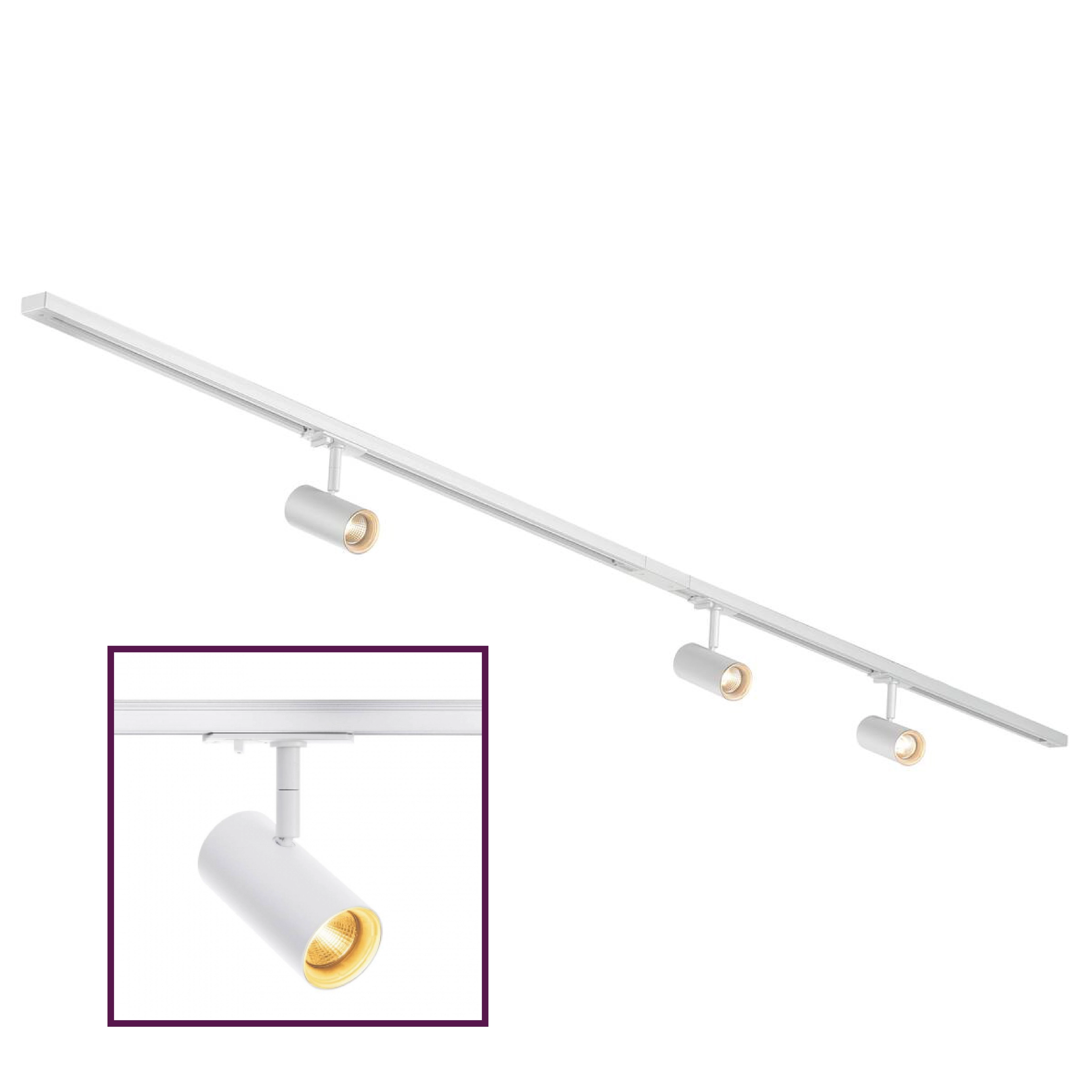 Kit d'éclairage sur rail Noblo Monophasé - blanc - 2700K SLV 4024163288033