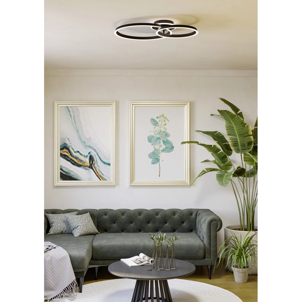 Lampe de plafond moderne Girifalco noir 67 x 48 cm Eglo 9008606408740