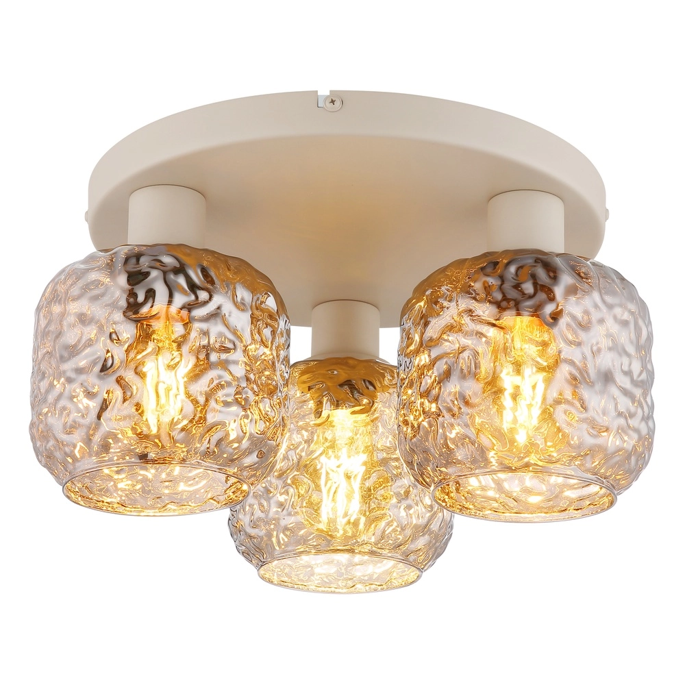 Lampe de plafond Antonio Brun sable clair à 3