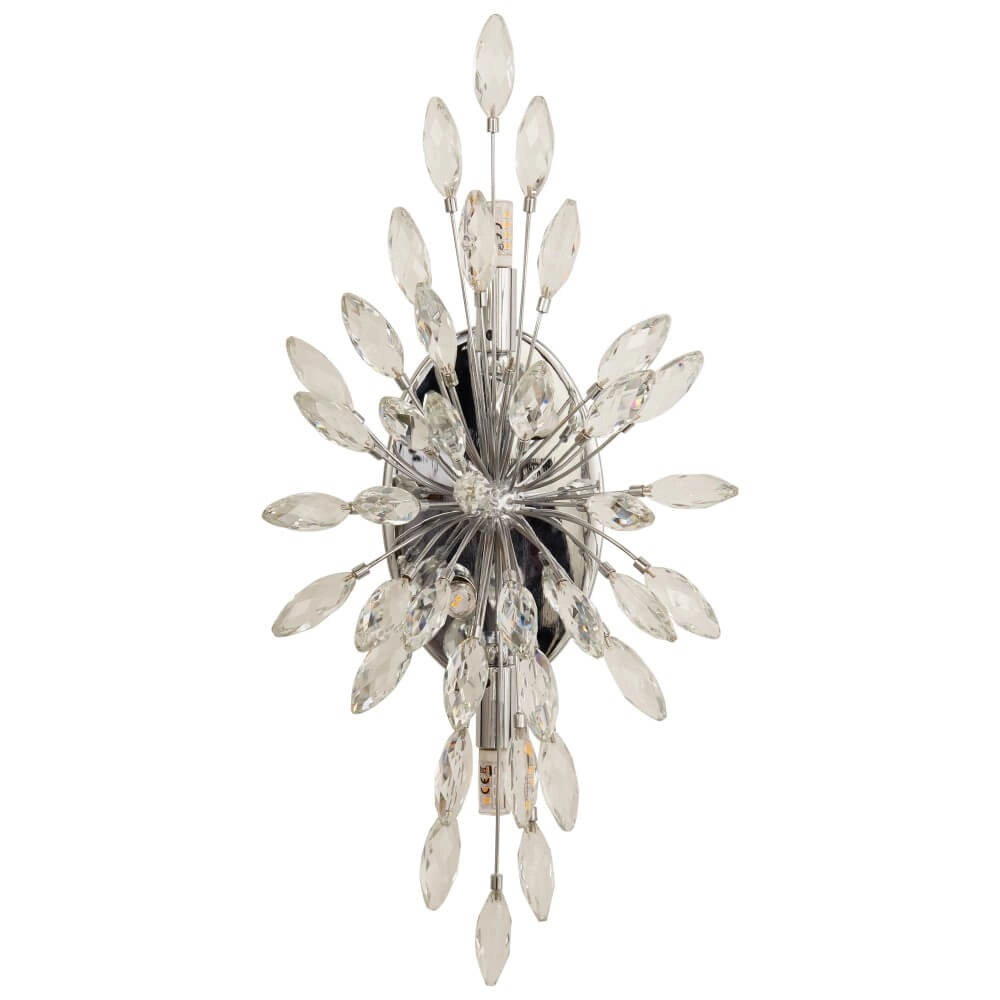 Applique classique Peacock chrome Searchlight 5053423243313