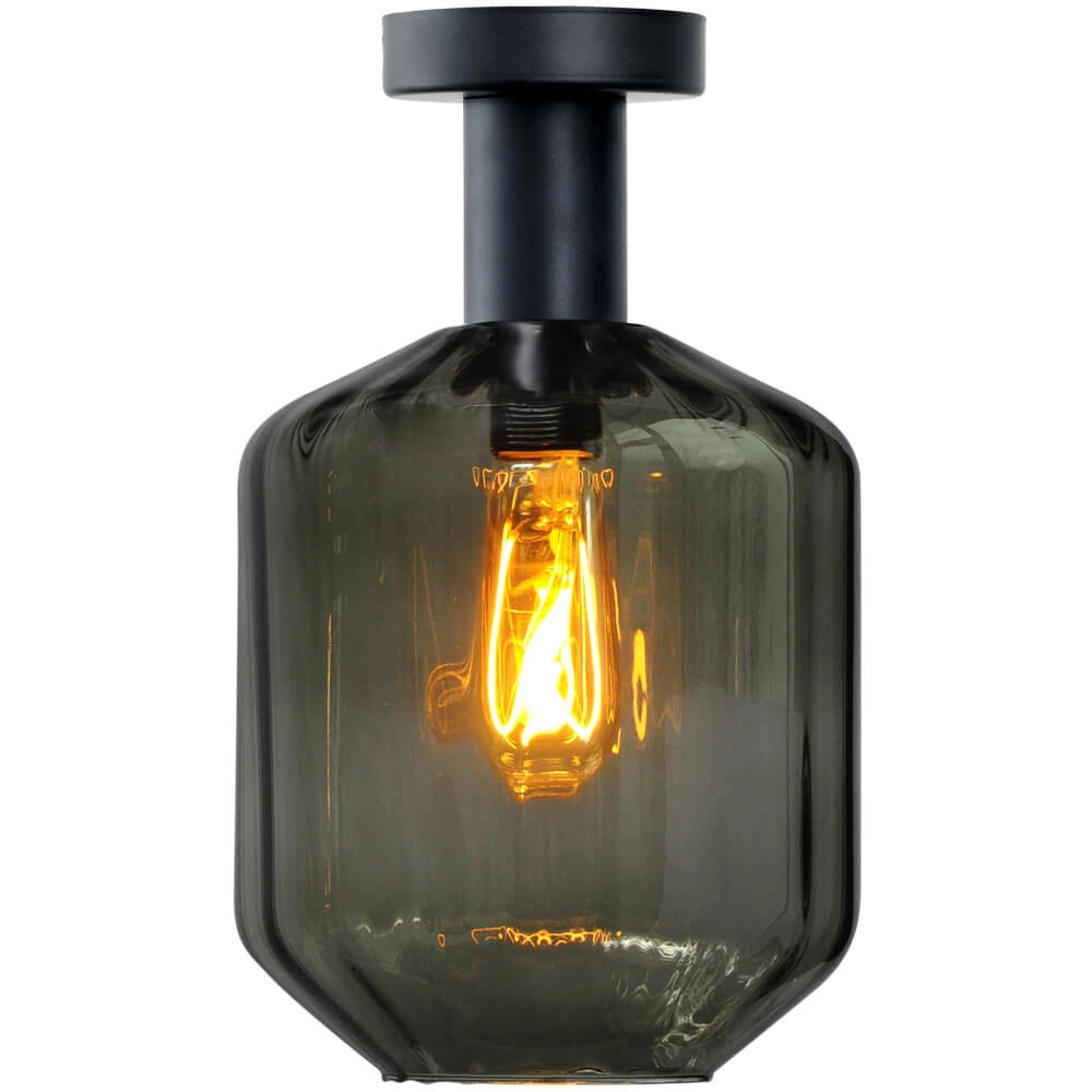 Plafonnier - Ø 19cm - Porto avec verre vert Jagger