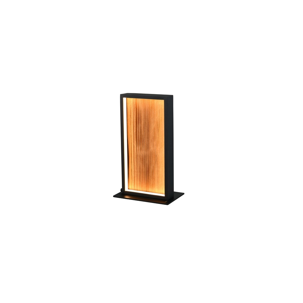 Lampe de table design Kalea noir avec bois Trio 4017807661484