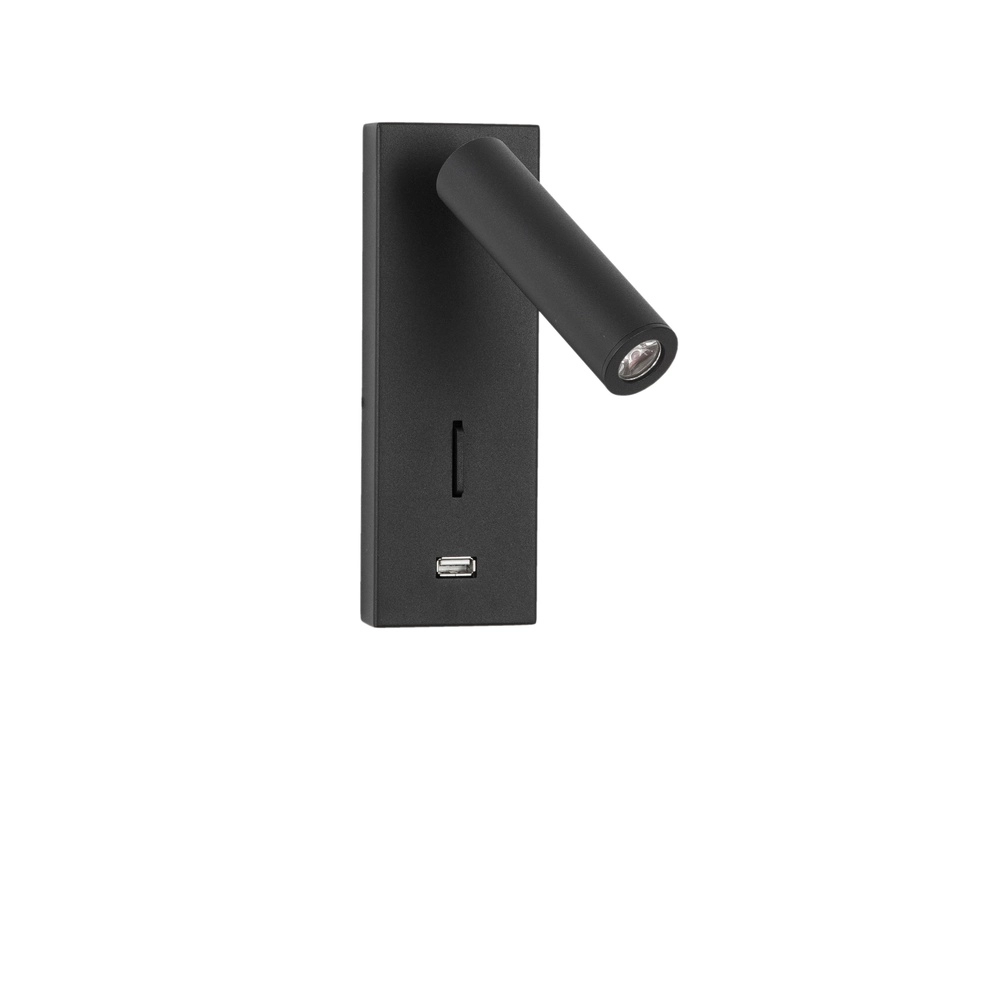 Lampe de chevet Fuse Noir avec USB Lyora 5212017423719