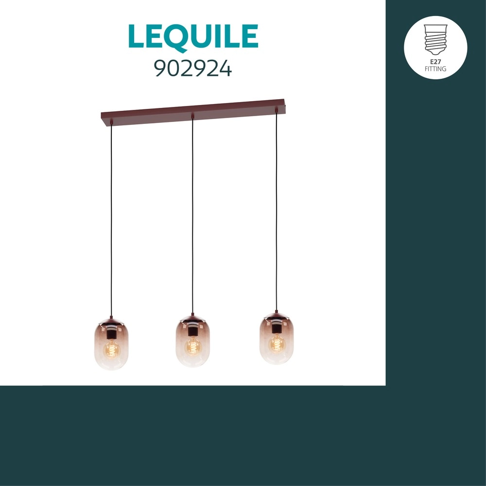 Lampe pendante de conception Lequile 3-lumière Eglo 9008606405749