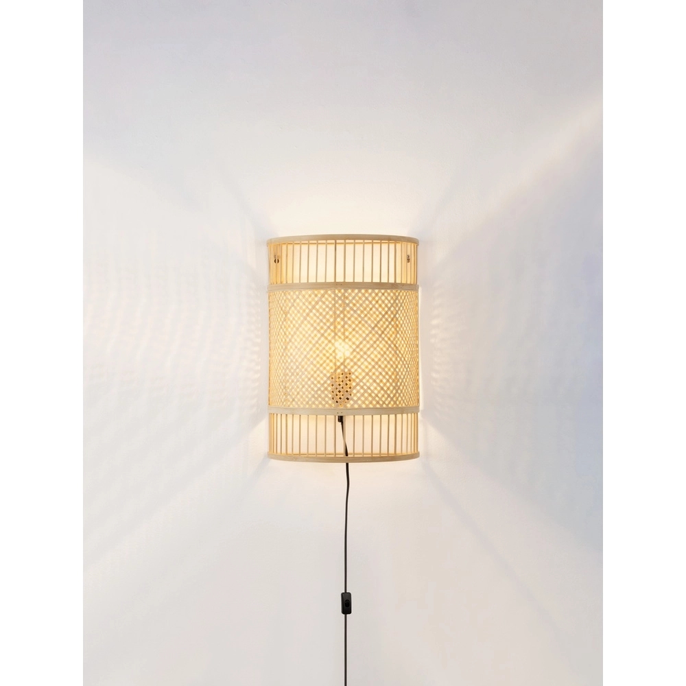 Applique murale en bambou Pale avec câble Lyora 5212017465580