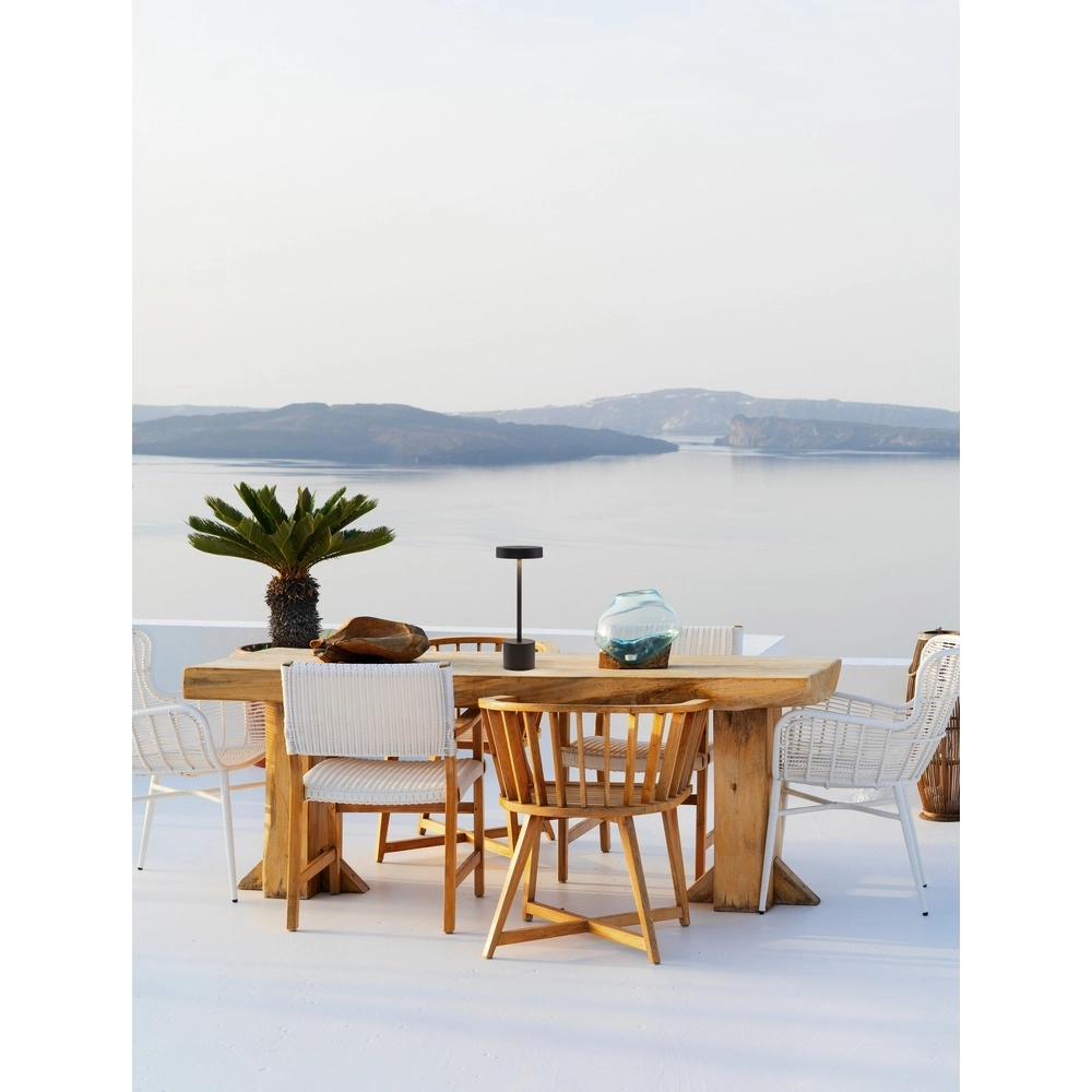Lampe de table design Fumo Noir rechargeable Lyora 5212017434753