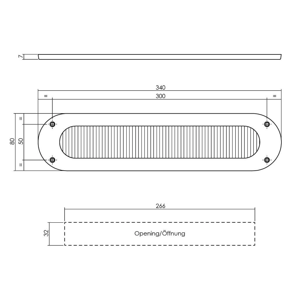 Protection contre les courants d’air Posta Laiton ovale Intersteel 8714186653661