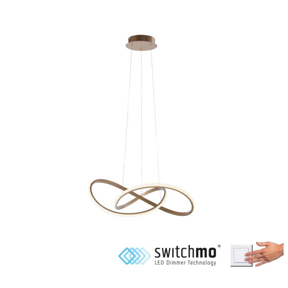Lampe suspendue Maria laiton Just Light 4043689985578