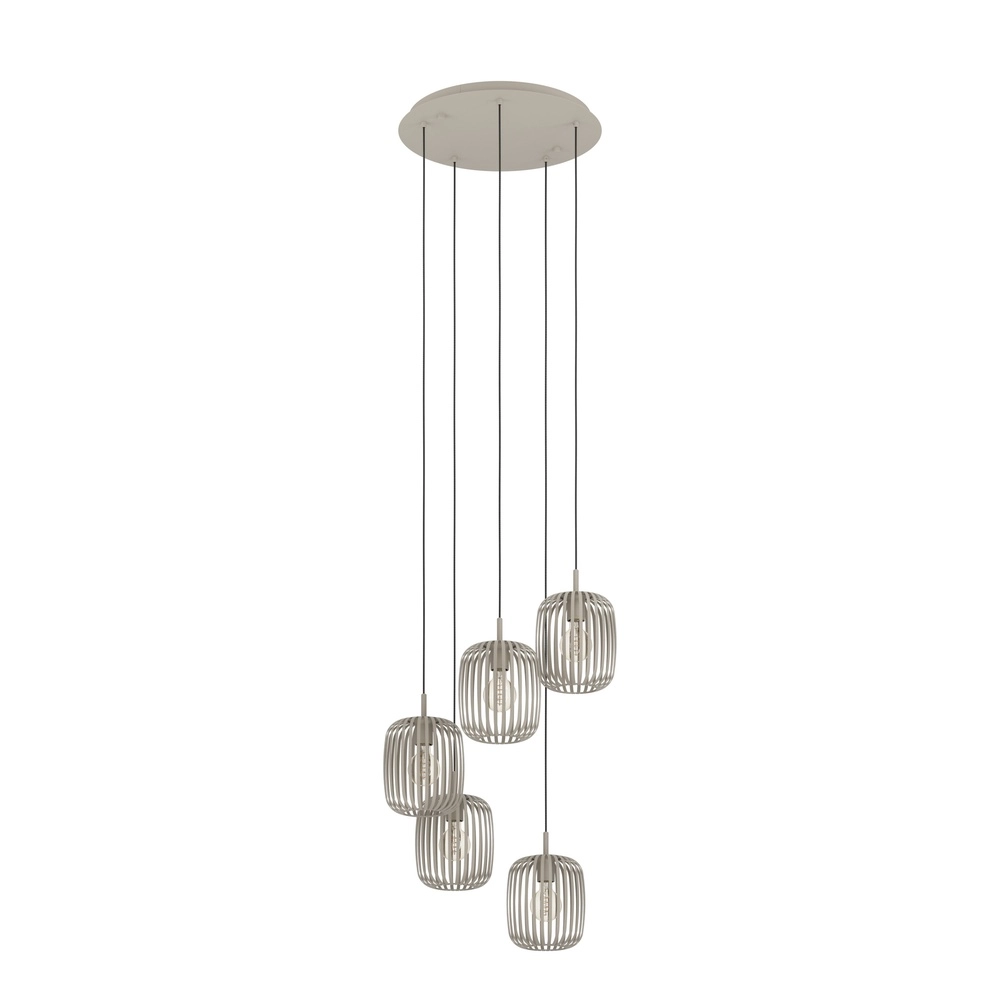 Lampe suspendue à 5 lumières Romazzina sable - E27