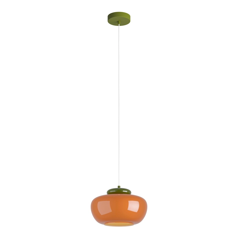 Lampe pendante de conception Berardelli orange avec vert Ø 30cm Eglo 9008606404964