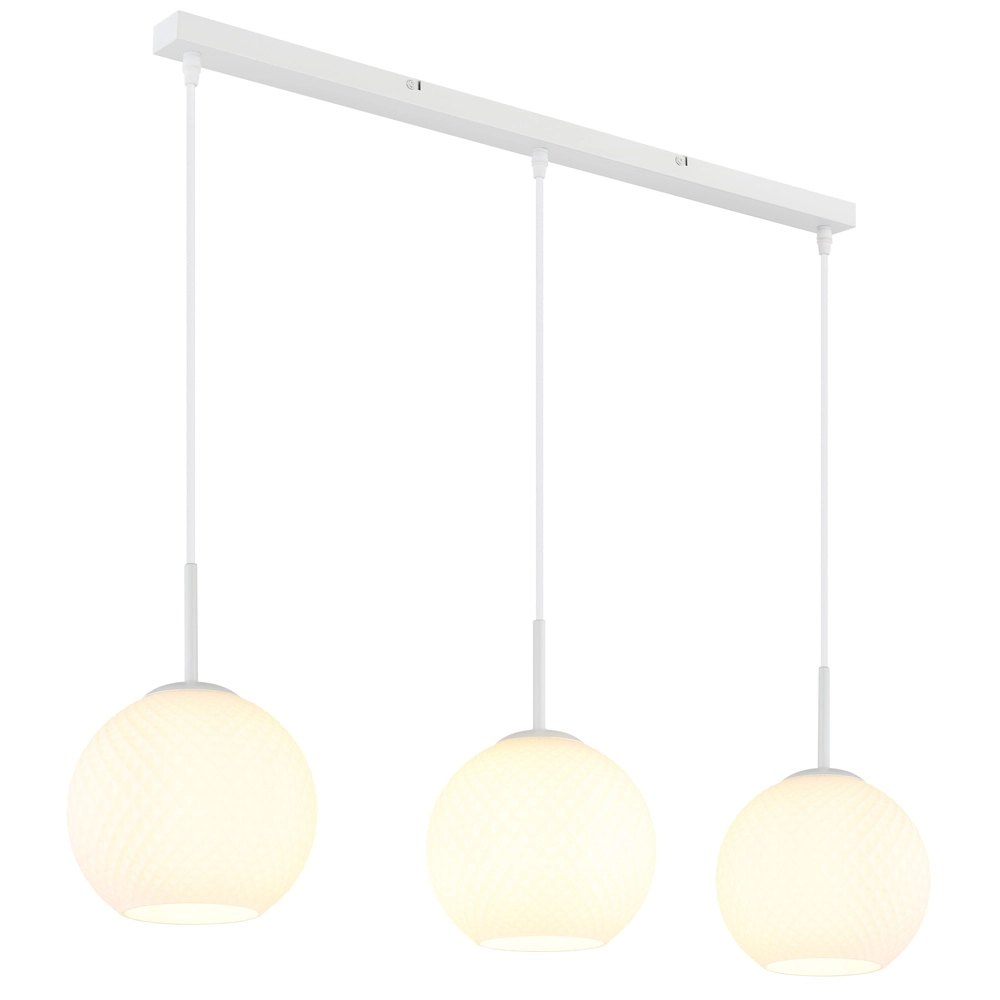 Lampe pendante à 3 lampes Andre Blanc
