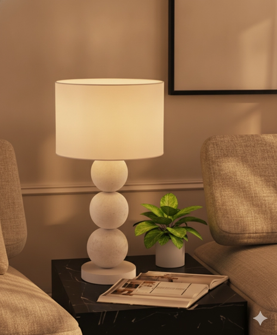 Lampe de table blanche Chamois concevoir