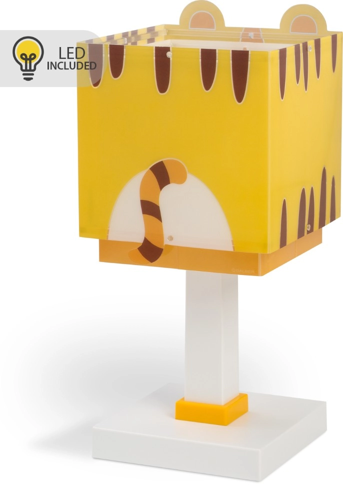 Lampe de table pour chambre d’enfant Tiger jaune Dalber 8420406002545