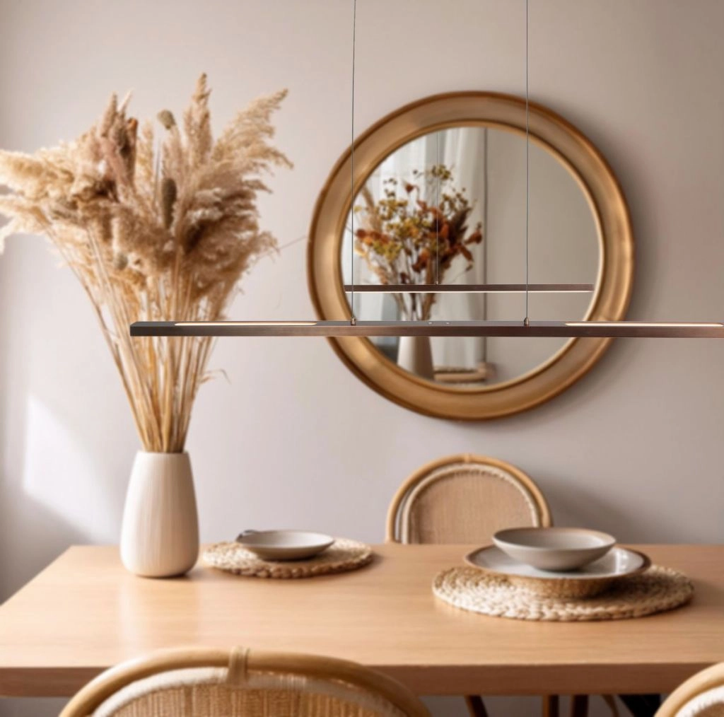 Lampe pendante moderne Bande Bronze de 114 cm Steinhauer 8712746180947